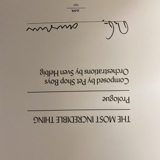 The Most Incredible Thing Box Set 1 of 500 made SIGNED BY PET SHOP BOYS