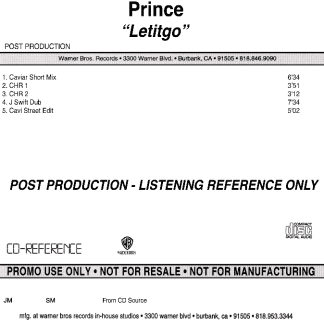 Let it go Reference CD Promo #3 VERY RARE Advance Unreleased Remixes