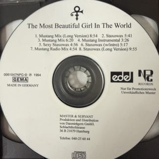 Prince The Most Beautiful Girl In The World Promo CD  RARE GERMAN EDEL PROMO
